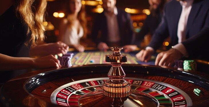 How do dealers clear chips after each spin in live roulette?